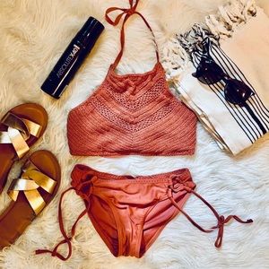 Crochet Red-Orange Bikini